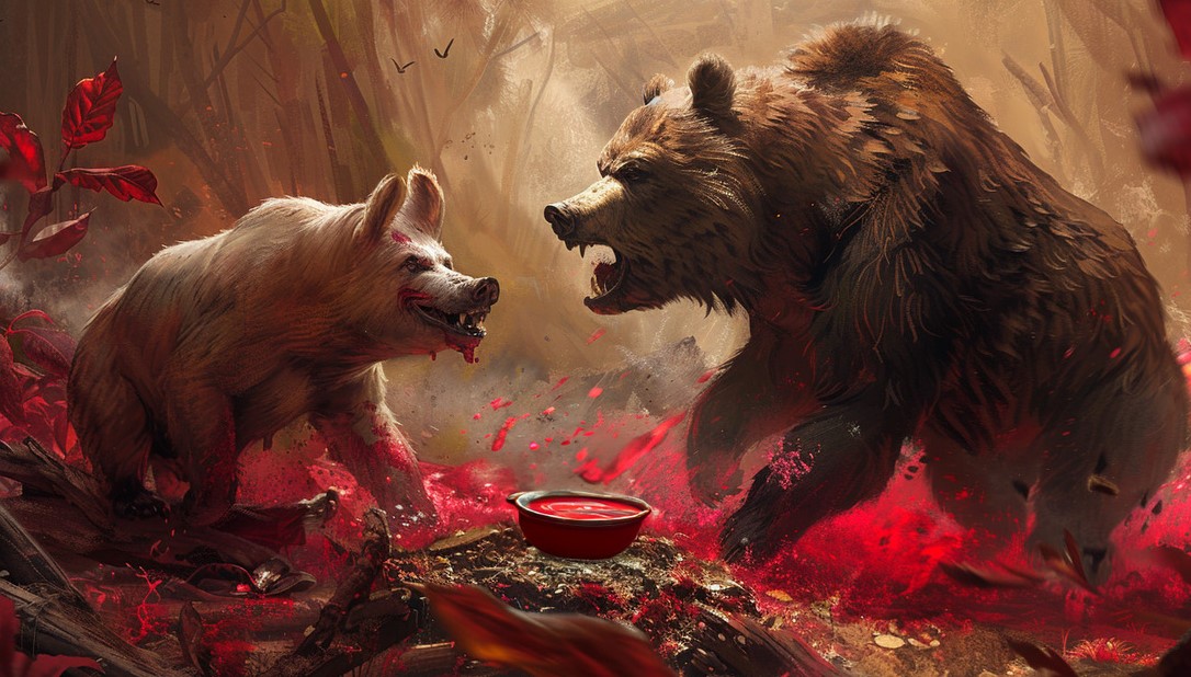Медведи-против-свиней:-Как-спор-из-за-борща-разрушил-свинарник